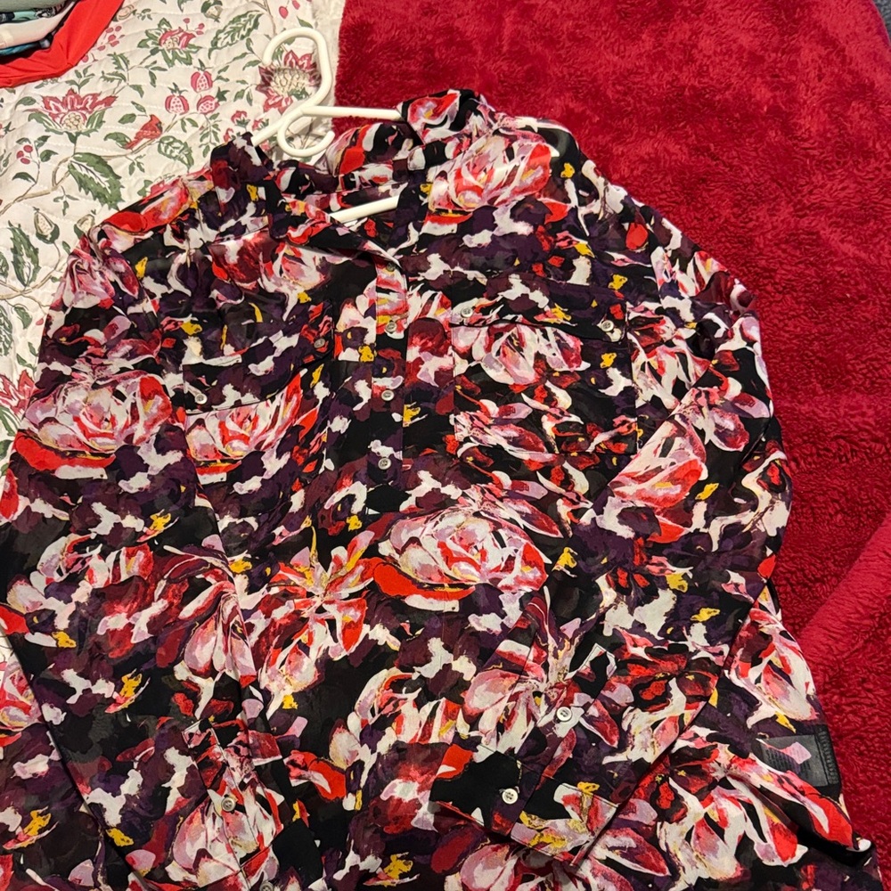 Liz Claiborne Multicolor Floral Top